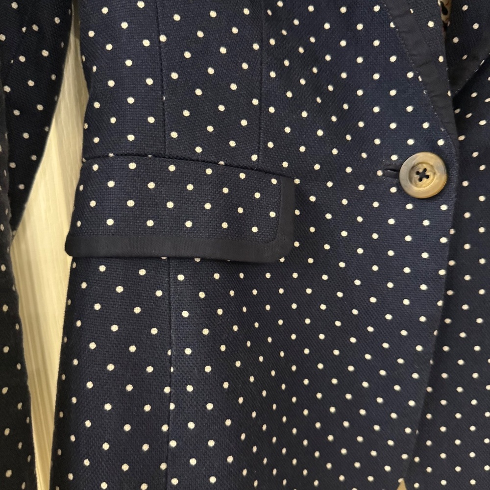 Boden Navy and White polka dot Blazer Size 6 - Picture 5 of 12